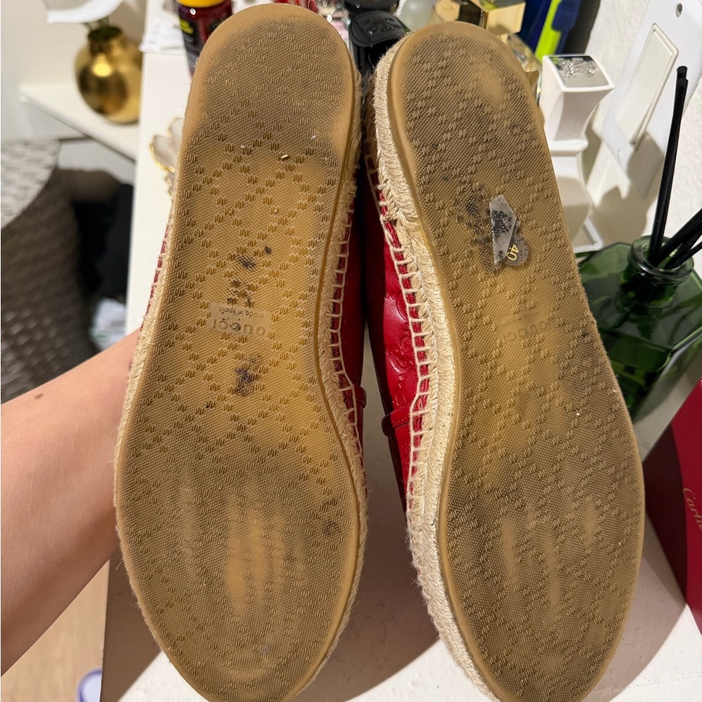Gucci Crimson Espadrille Women's Shoes - Picture 5 of 6
